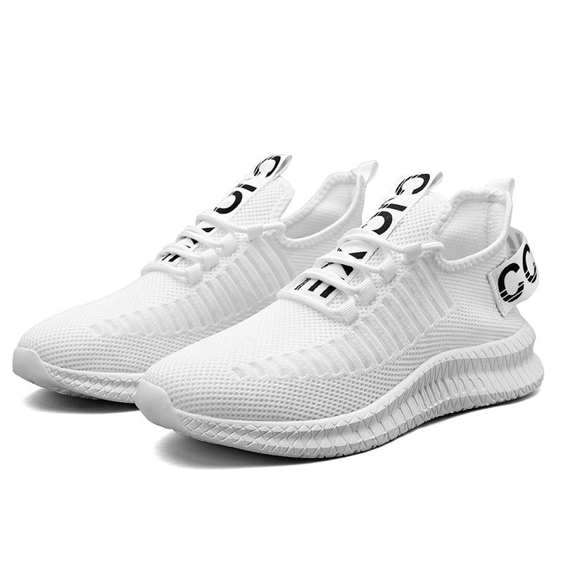 2024 New Casual Mesh Sports Shoes, Super Lightweight, Versatile Outdoor, Solid Color Lace Up Running Shoes Tenis Masculino