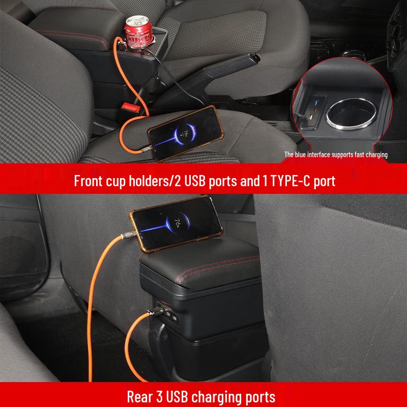 Geely Geometry E Armrest Box - Cute Tiger Edition Car Console Storage