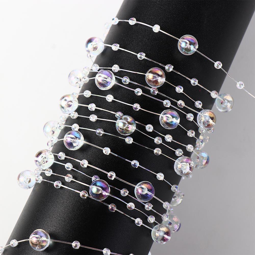 DIY Irregular Fishing Line Pearls Artificial Pearl Multipurpose Pearls String 30M Beads Chain Wedding Party Decoration