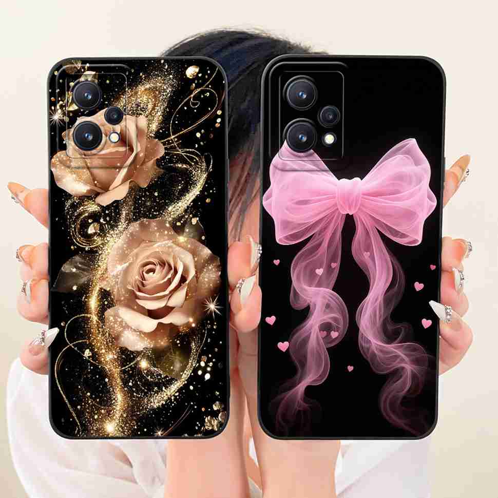 For Realme 9 5G Casing Fashion Butterfly Flower Case For Realme9 Pro 9pro 5G RMX3471 RMX3472 Soft Silicone Back Cover 6.6"