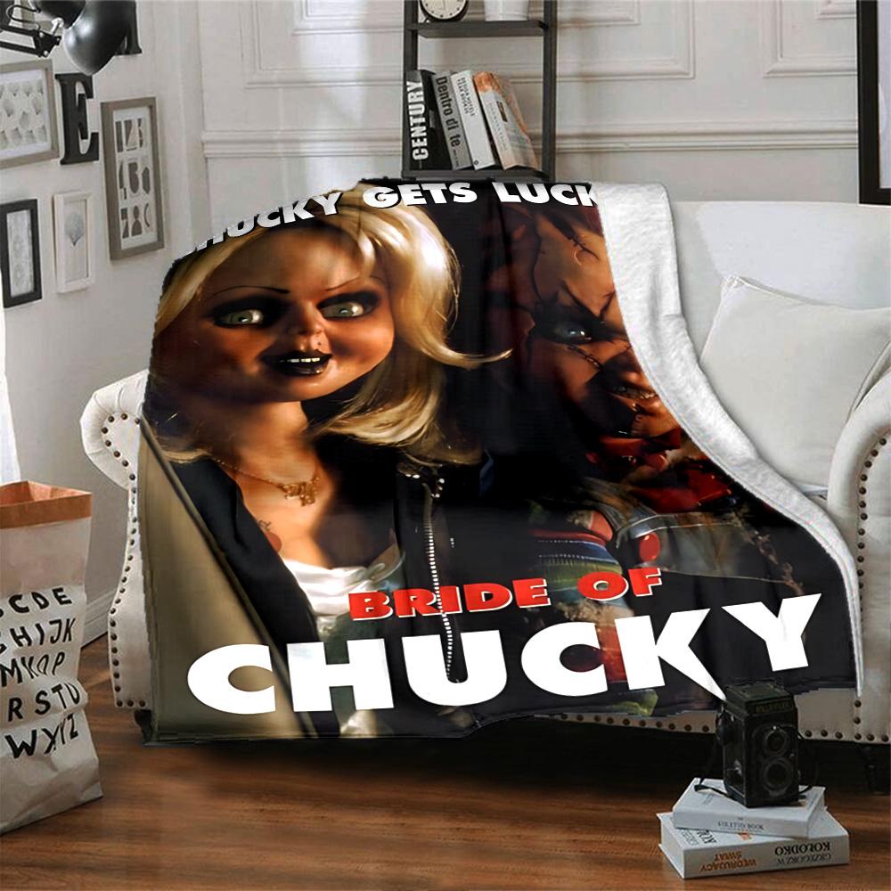 1pc Chuckys Return Flannel Blanket,Ultra Soft Warm Plush Throw for Home Bedroom Bed Sofa Cover Camping Picnic Gift Y72426