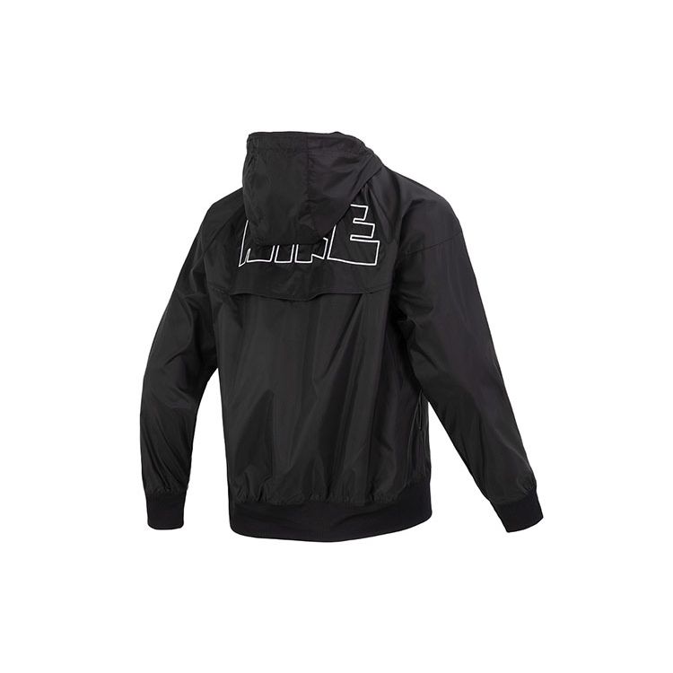 Nike Embroidered Letter Logo Sport Hooded Jacket Men Jackets Black DX0695-010