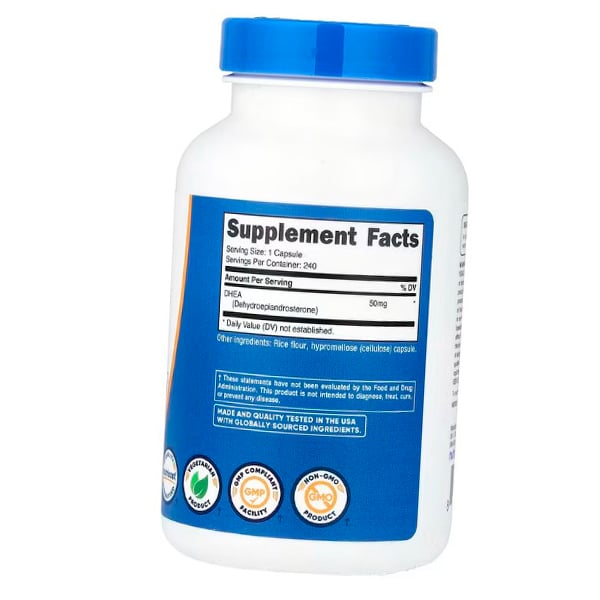 Dehydroepiandrosterone, DHEA 50, Nutricost (72647004)