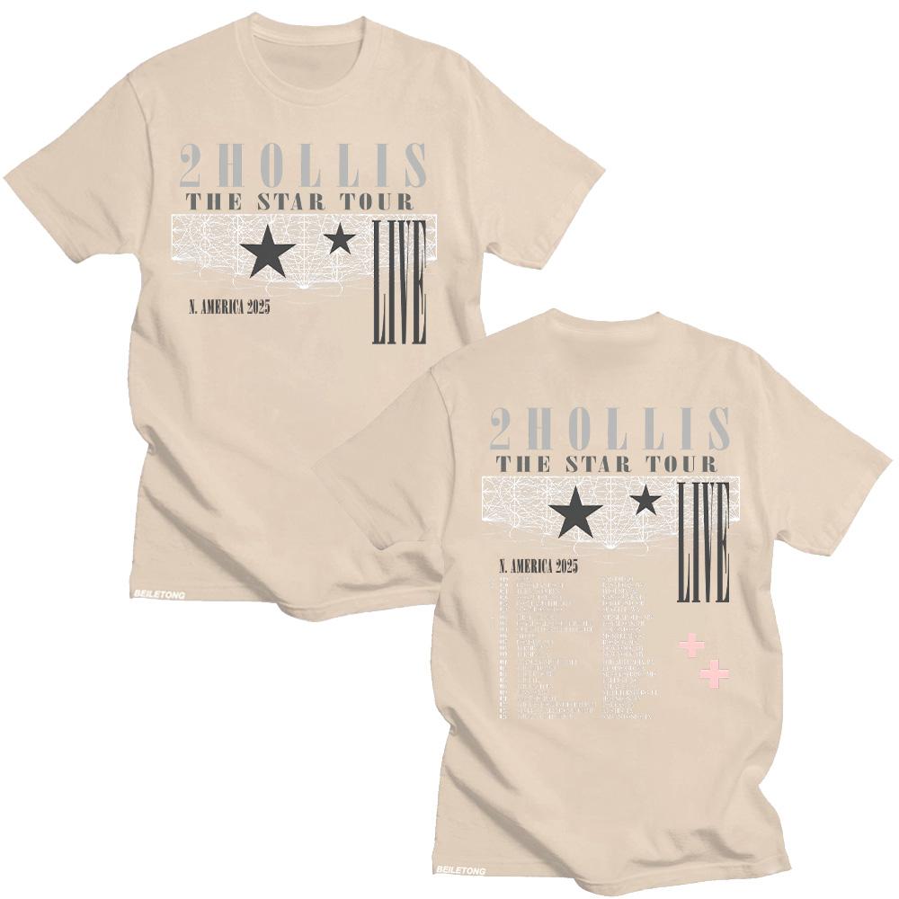 Hollis The Star Tour T-shirt Cotton Short-sleeved Women Men Fashion Casual Tshirt High Quality Soft Top New Versatile Tees