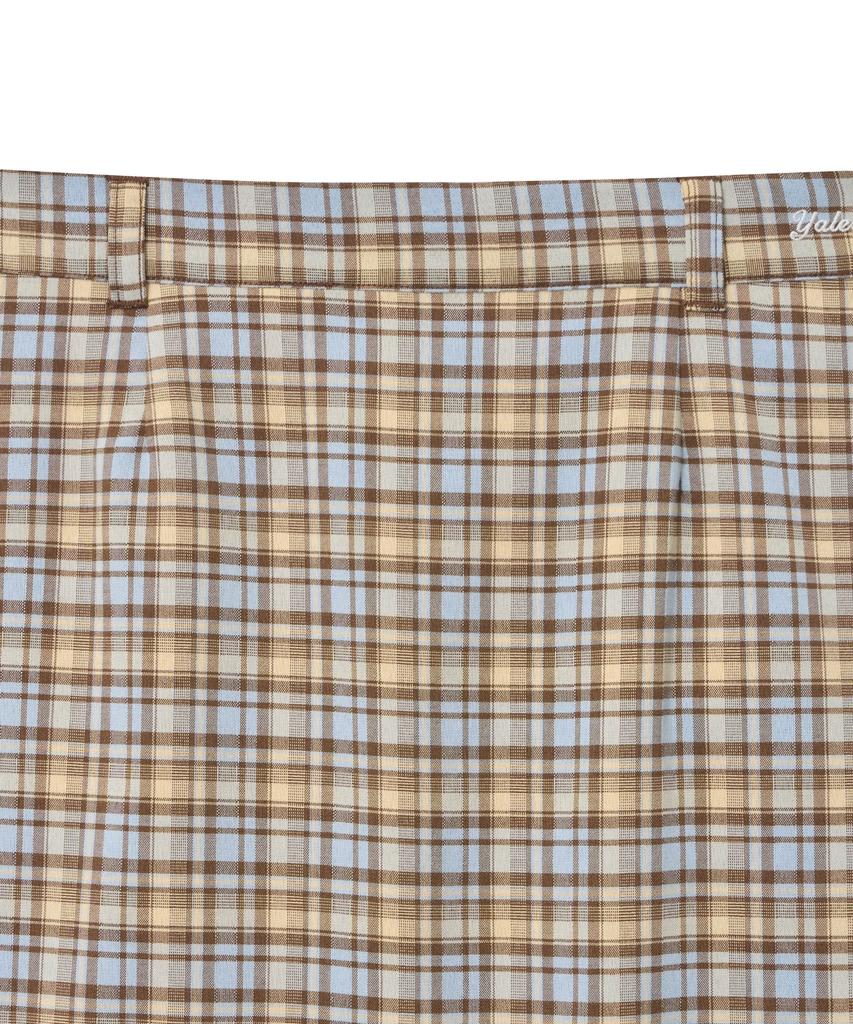 Yale Check Midi Skirt_Brown