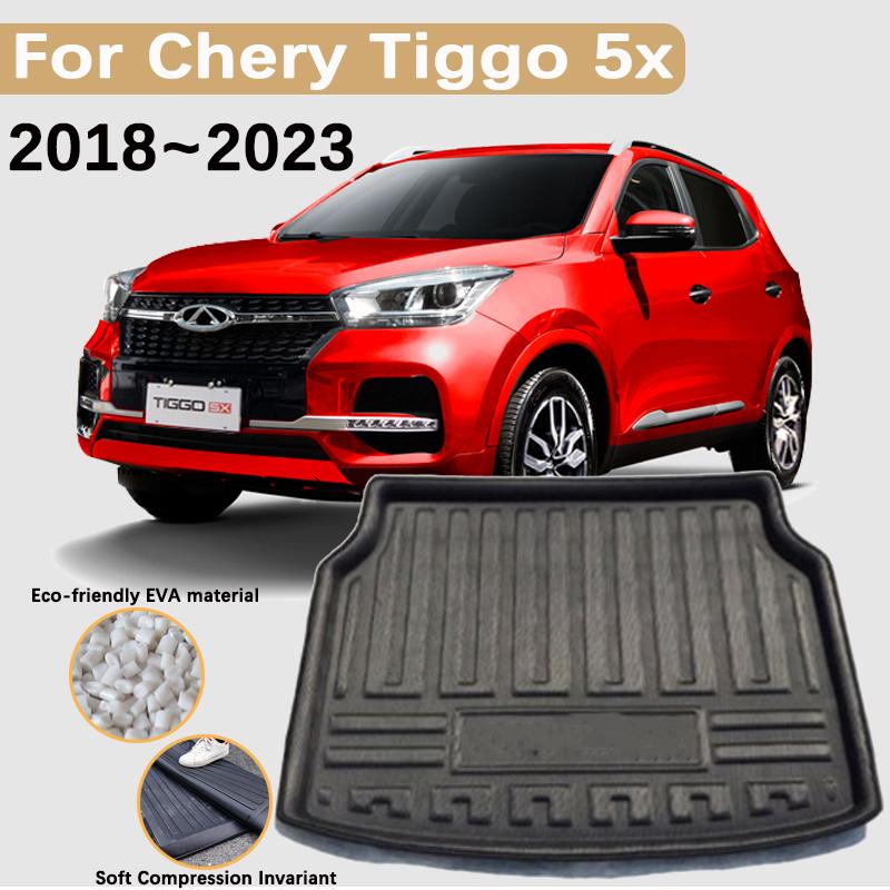 Car Rear Trunk Mats for Chery Tiggo 5x 2022 Accessories 2018~2023 Boot Cargo Trunk Waterproof Carpet Storage Pad 3D EVA