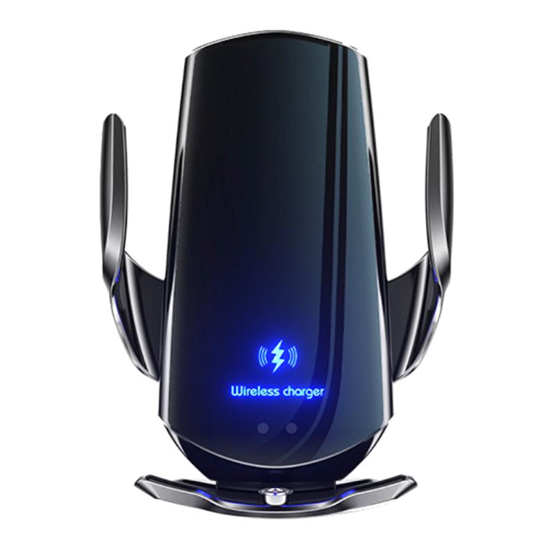 Smart Sensor Car Phone Wireless Charger 15W Fast Charging Auto-Clamping Car Phone Holder For Phone And All Enable