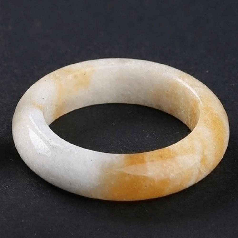 Persönlichkeit Elegante Kristallstein Bandringe Obsidianstein Natürlicher Kristall Minimalistischer Ring Massives Design Allround-Schmuck Geschenk