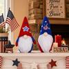 Patriotic Gnome Figurines: Red, White & Blue Stars for Independence Day Decor