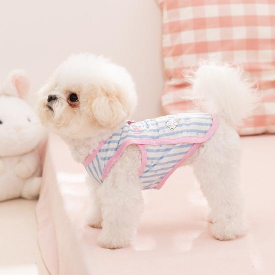 Summer Mesh Dog Vest Breathable Pet Vest Cute Dog Tee Shirt with Metal D-Ring for Small Dogs Outdoor