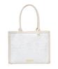 Maison De Fleur Flower Lace Square Tote Bag, Ivory, 08000079500