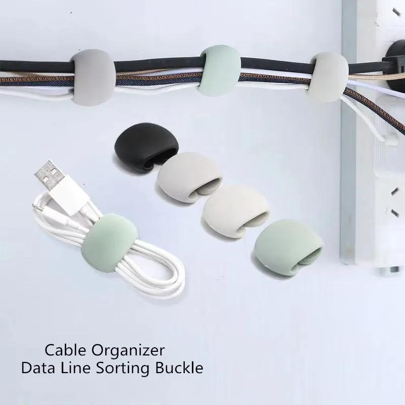 Xiaomi Cable Winder Clips Mouse Wire Headphone Holder USB Charger Holder Desk Tidy Cable Organizer Wire Cord Protector