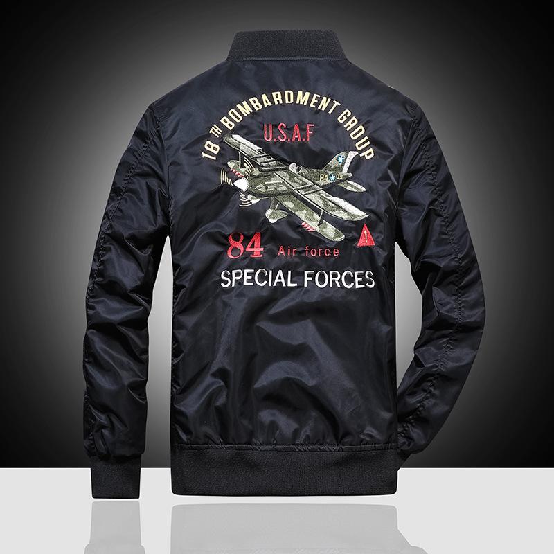Men 'S Jacket Autumn Air Force Bomber Jacket Men 'S Embroidery Baseball Uniform Casual Jacket