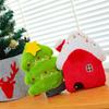 Grensoverschrijdende Kerstserie knuffel rendierpop activiteit sneeuwpoppop gooien vakantiedecoraties