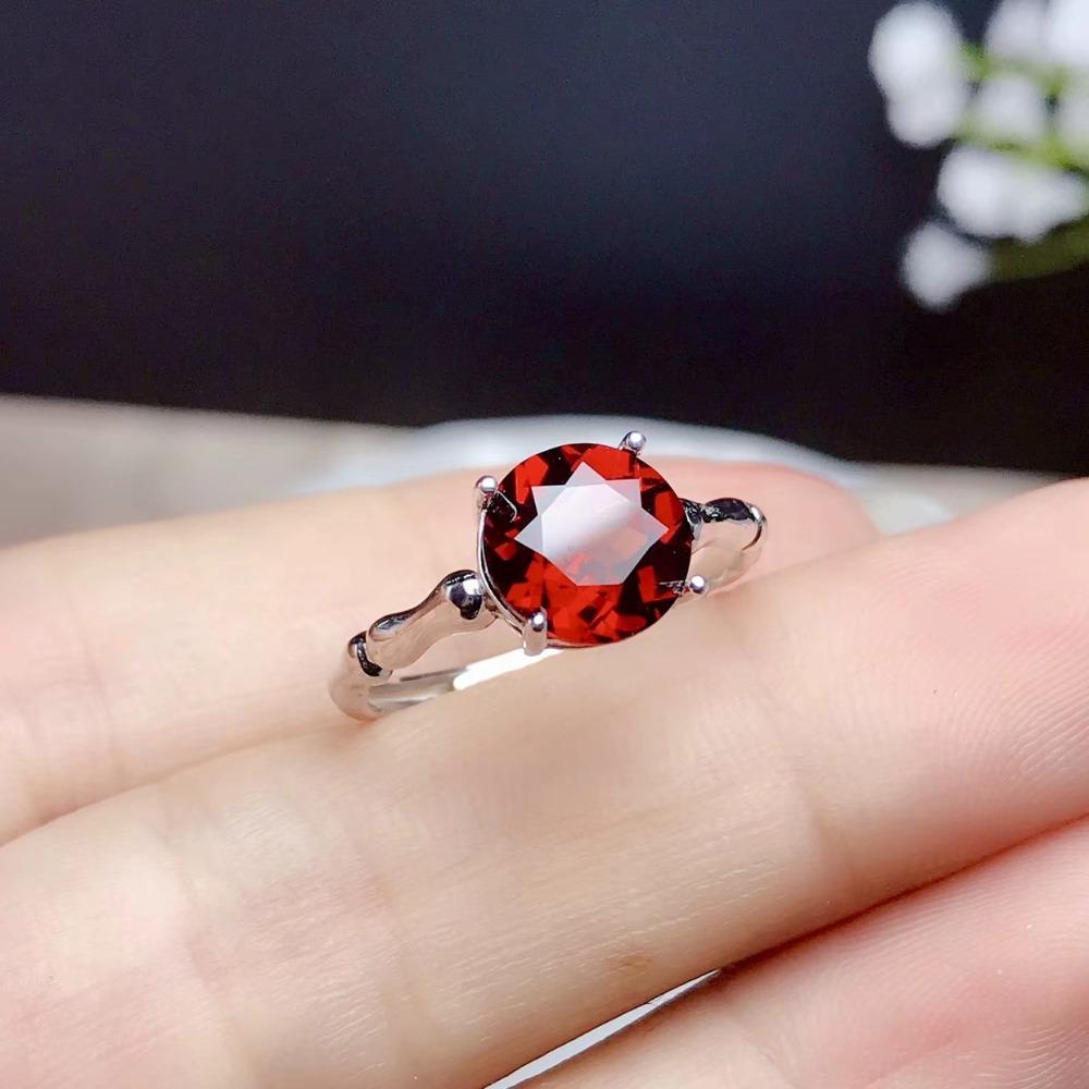 Open Ring Creative Bone Womens Jewelry Imitation Pigeon Blood Ruby Adjustable Statement Ring