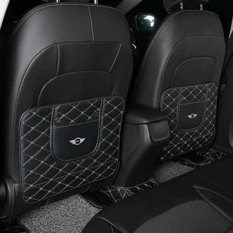Car Anti-kick Pad Interior Pu Leather Auto Seat Back Protector Pads For Mini Cooper One S Clubman R50 R53 R56 R60 F55 F56 R57 R58 R59