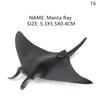 Simulation Marine Life Action Figures Ocean Animal Model Educational Toys Cake Topper,Collection Gift Shark Dolphin Hammerhead
