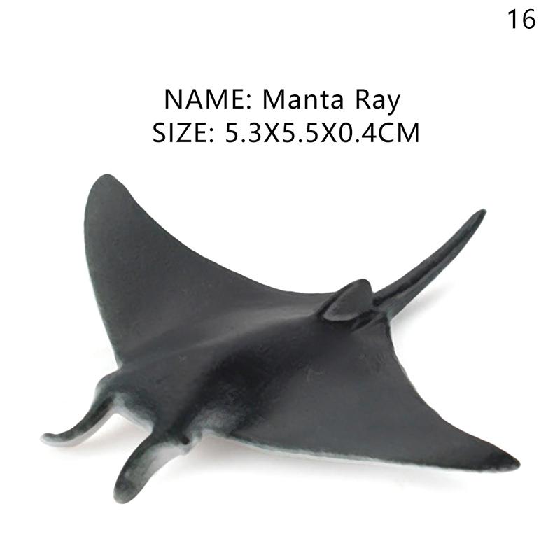 Simulation Marine Life Action Figures Ocean Animal Model Educational Toys Cake Topper,Collection Gift Shark Dolphin Hammerhead