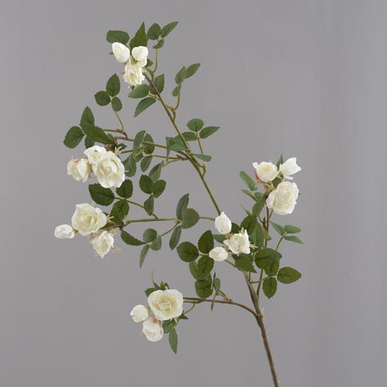 Künstliche Blume, langer Zweig, künstliche Rose, realistische helle Farben, nicht verblassende Kunstseidenblume für Heimdekoration