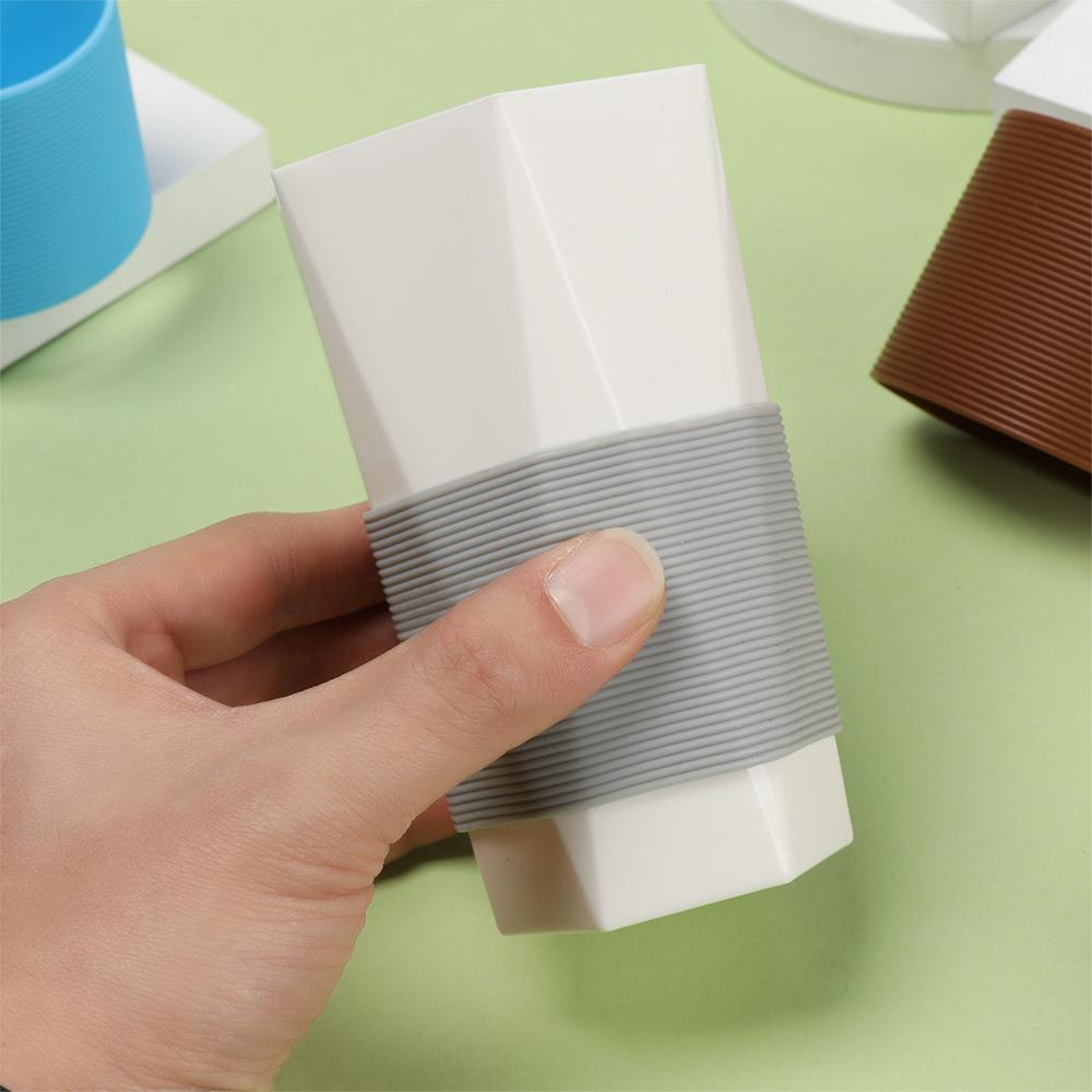 Outil Antidérapant Durable Sous-verres pour Tasses à Eau Manches pour Bouteilles Couvercle Isolant pour Tasse Manchon en Silicone pour Tasse