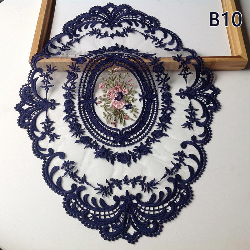 Dinning Table Cover Embroidered Table Cloth Elegant Round Lace Tablecloth Coffee Coasters Napkin Party Wedding Decoration