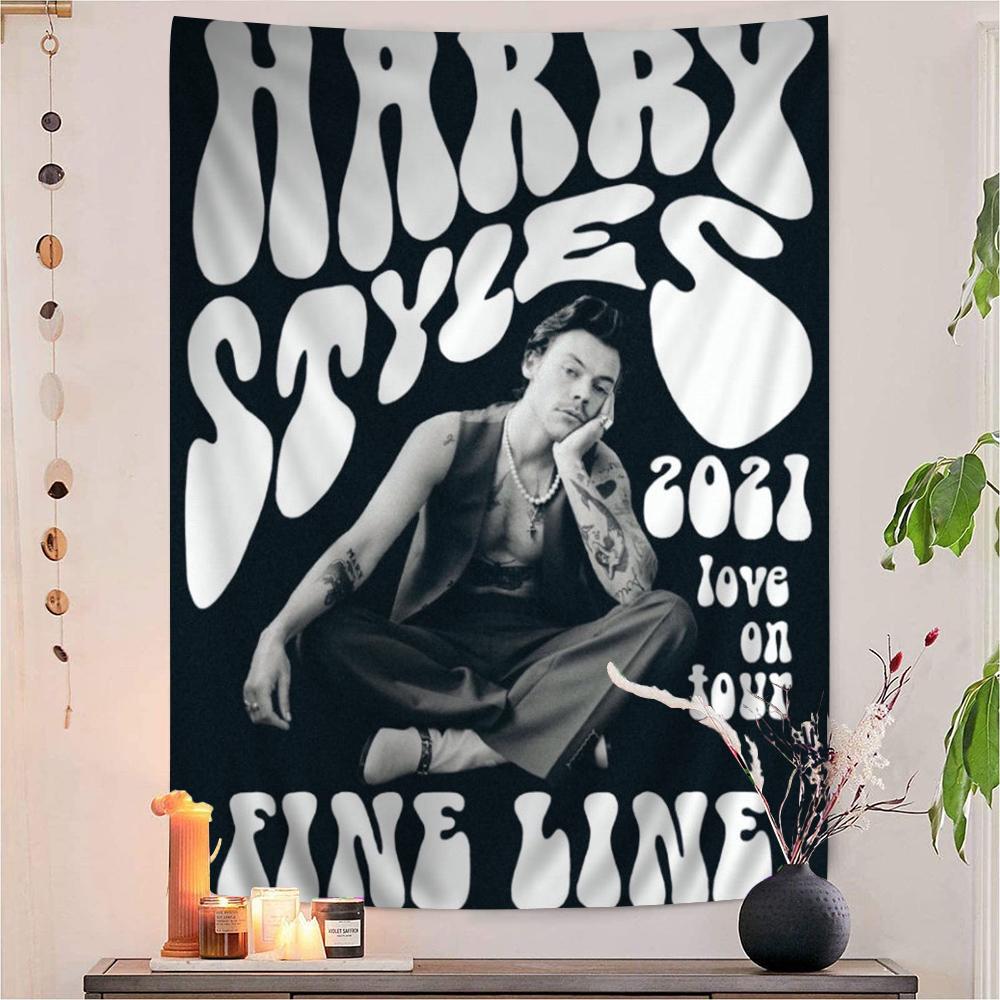 Sänger HHarrys SStyles DIY Wandteppich Hippie Blume Wandteppiche Schlafsaal Dekor Wandkunst Dekor