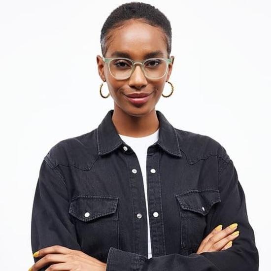 HUSTLR Zero Power Bluecut & Antiglare Computer Eyeglasses | Full Rim Square | As Seen On Shark Tank | For Men & Women | Small | LB E14058-N
