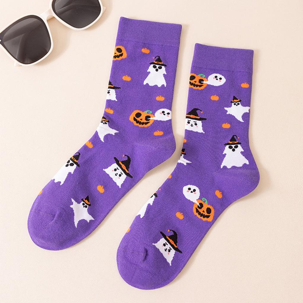 Halloween Baumwoll Socken für Herren und Damen, Lustige Novelty Socken für Herbst und Winter