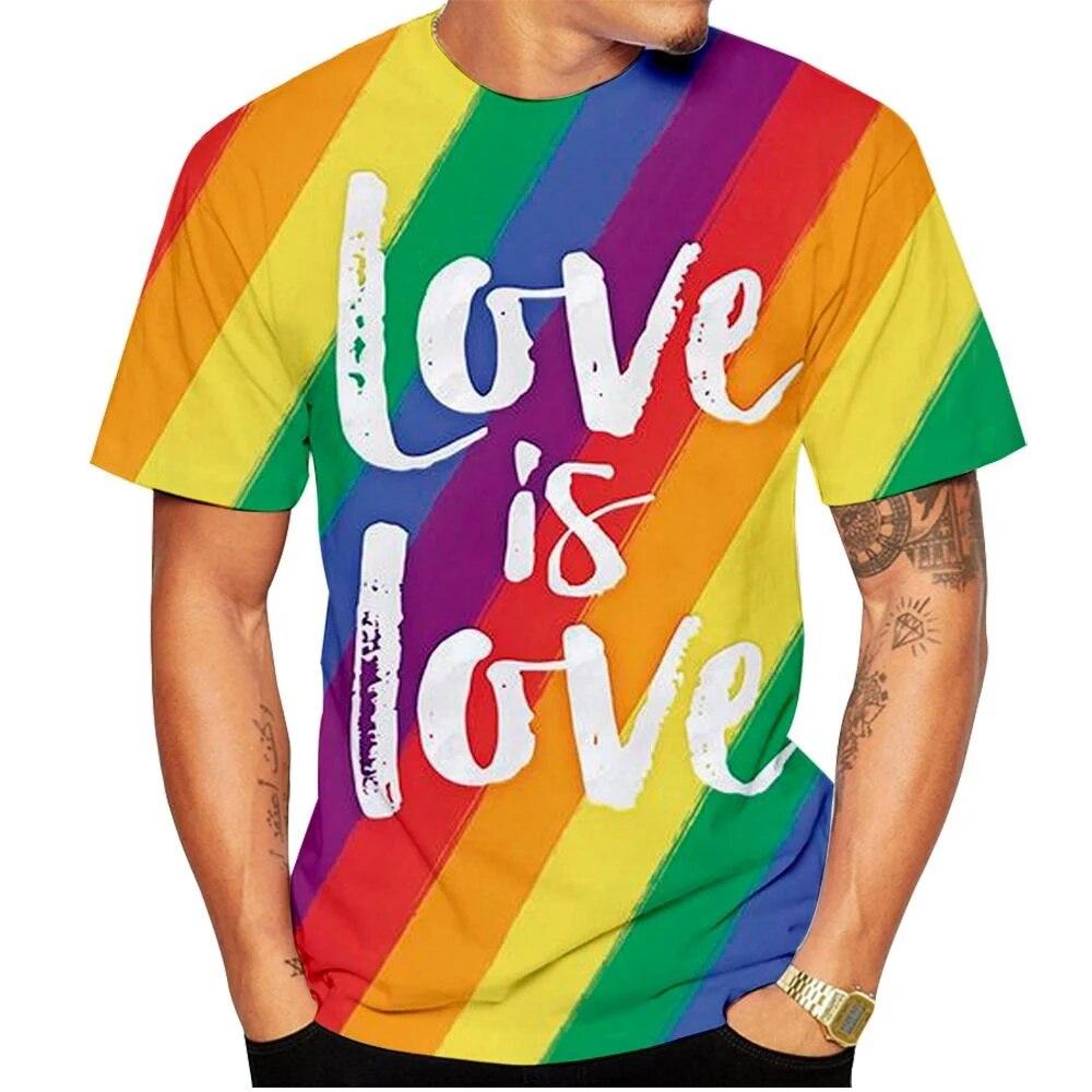 Fashion LGBT Rainbow Flag T Shirts 3D Print Men Woman Streetwear Short Sleeves T-Shirt Oversized Harajuku Kids Top Tees Clothing