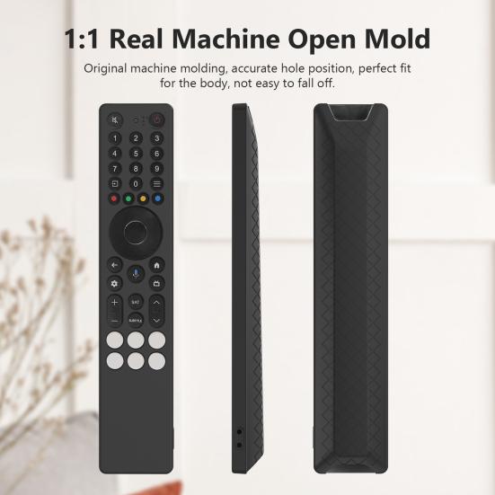 Silicone Remote Control Cover Protective Case Shockproof Impact Resistant Waterproof Remote Control Shell with Lanyard for TCL RC833A