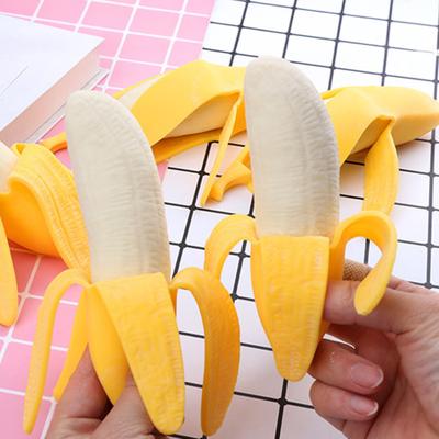 Yousheng 1/2/3Pcs Simulation Peel-off Banana Squeeze Toy Stress Relief Fruit Pinch Sensory Toy Kids Adults Soft TPR Stress Ball Calming Fidget Toy