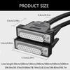 95AF DB25 Extension Cable 25Pin Male/Female Connectors Wire Line 26AWG Stable Data Transfer for Printers Aviation
