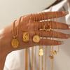 316L Edelstahl Stern Mond Blume Anhänger Halskette für Frauen Minimalistische goldene Kette Halskette Accessoire