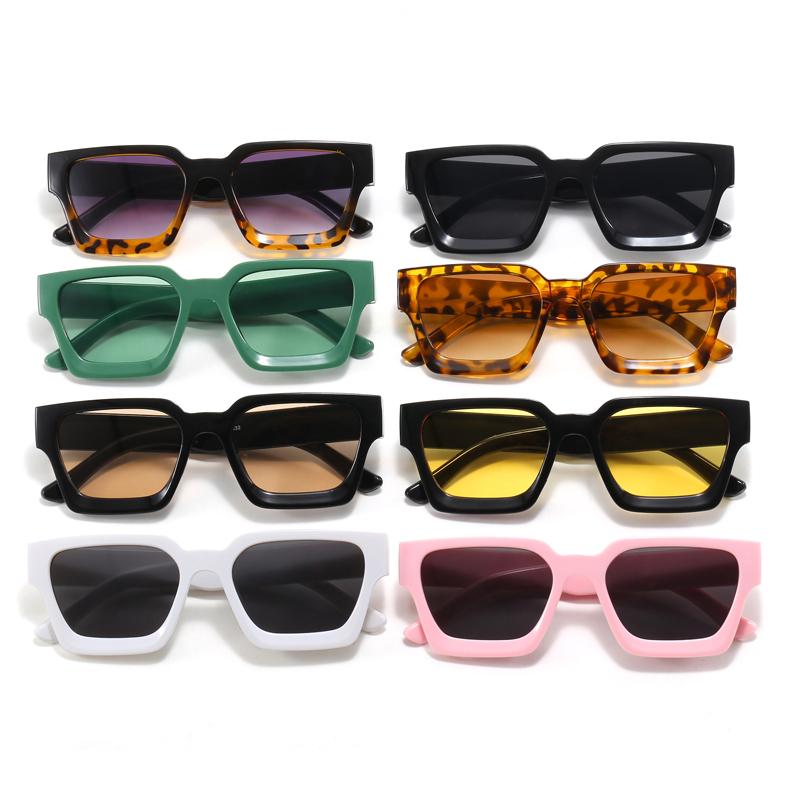 Retro Square Sunglasses Female Brand Large Sun Eyeglasses Male Vintage Green Glasses Shades Goggle UV400 Oculos