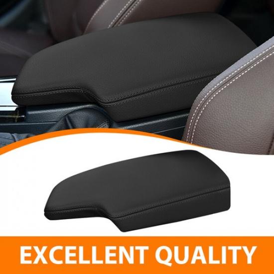 Black PU Leather Armrest Center Console Lid Cover For BMW 3 Series 2013-2018