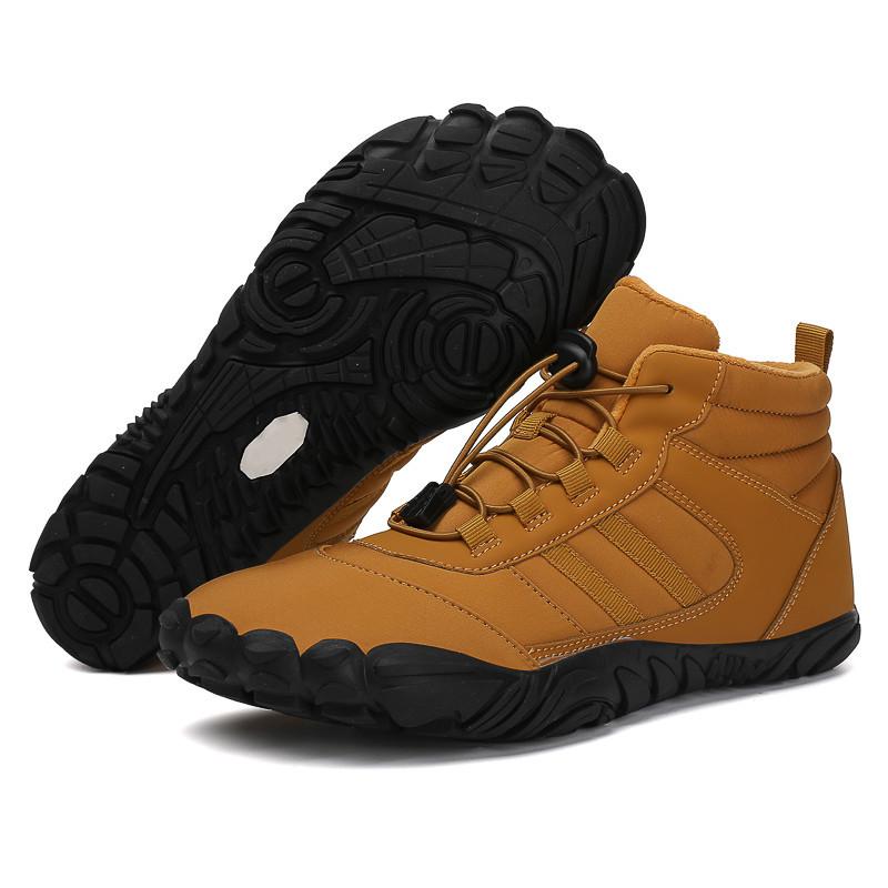 2024 Snow Boots Waterproof Men Winter Shoes Barefoot Ankle Boots Couple Snow Shoes Outdoor Hiking Shoes Fur Warm Plush Boots
