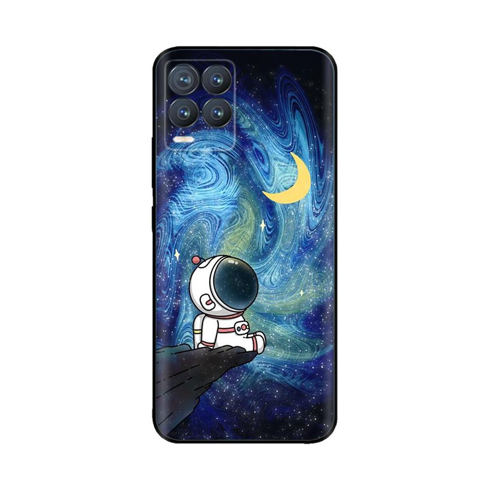 Capa para Realme 8 Animal Fofo Silicone Líquido Macio Capa para Realme 8 Pro 8i Realme8 4G RMX3085 Proteção Total Capas Duráveis