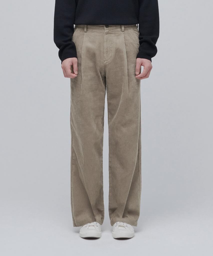 MUSINSA STANDARD Wide Corduroy Pants [Light Beige]