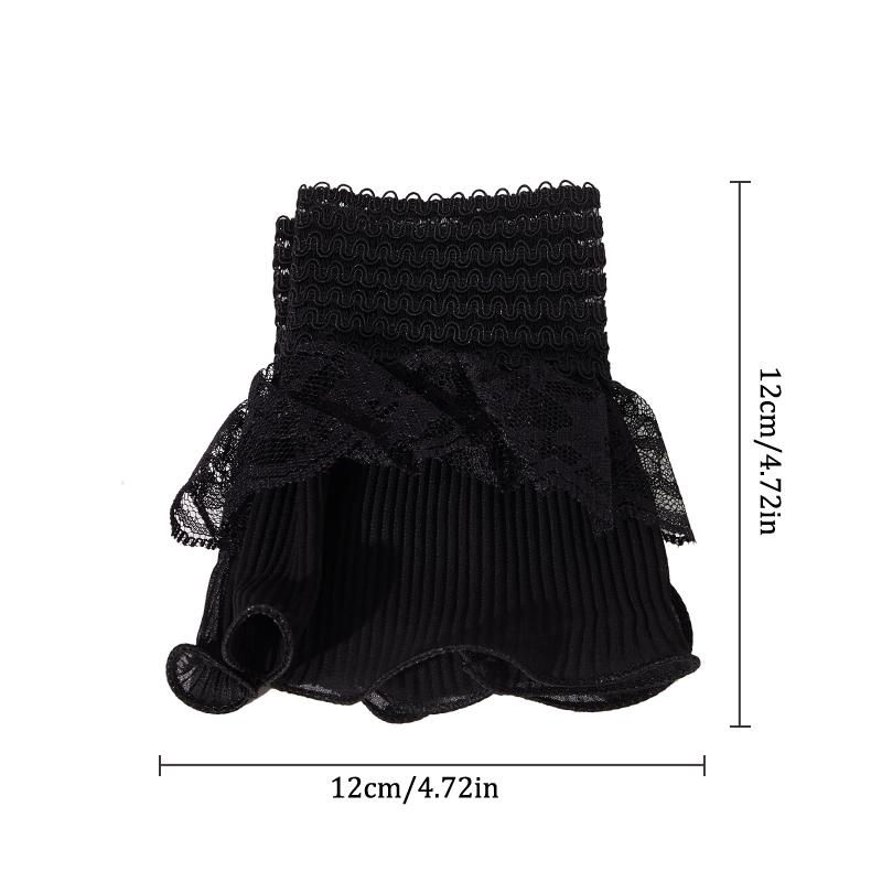 1Pair Spring Autumn Detachable Sleeve Cuffs Lace Cuffs Fake Sleeve Ruffles Elbow Sleeve Sun Protection Gloves Sweater Decorative