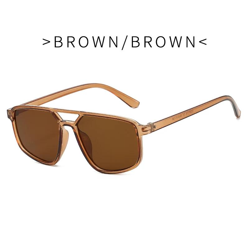 Double Beam Rectangle Sun Glasses Women's Men's Vintage Style Brand Designer Square Luxury Design Sun Eyeglasses Shades Female Sunglasses Eyewear