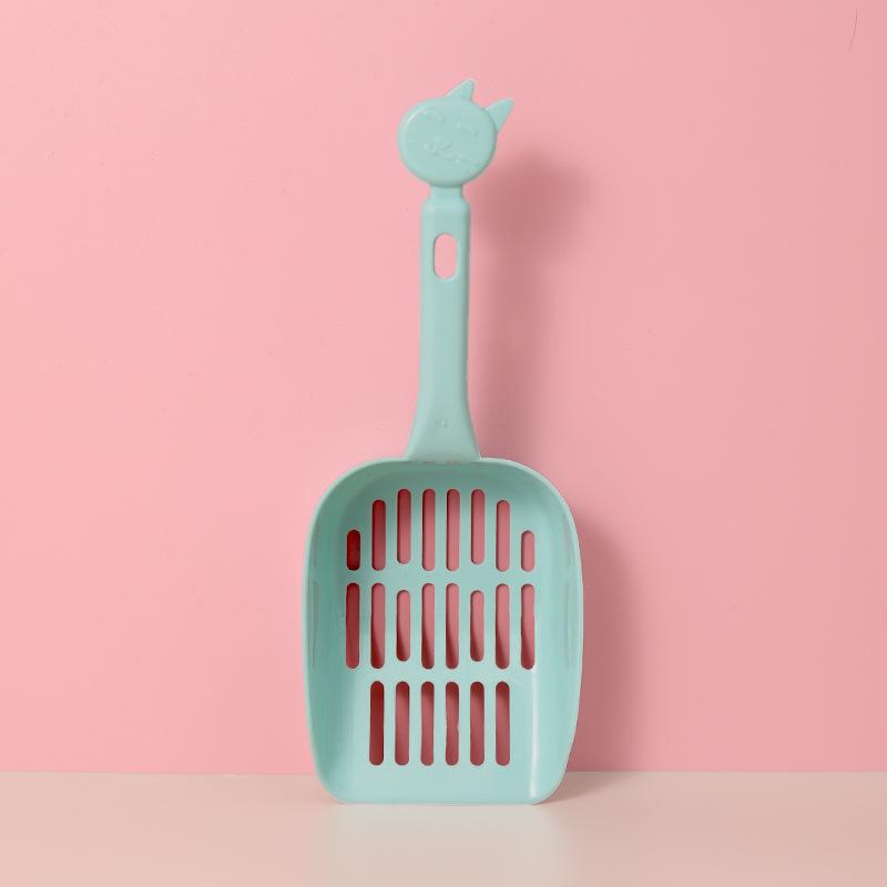 Pala pentru litieră pisici plastic plasă îngroșată artefact pentru lopătat rahat puternică și nedeformabilă multi-color opțional produse de curățare pentru animale de companie