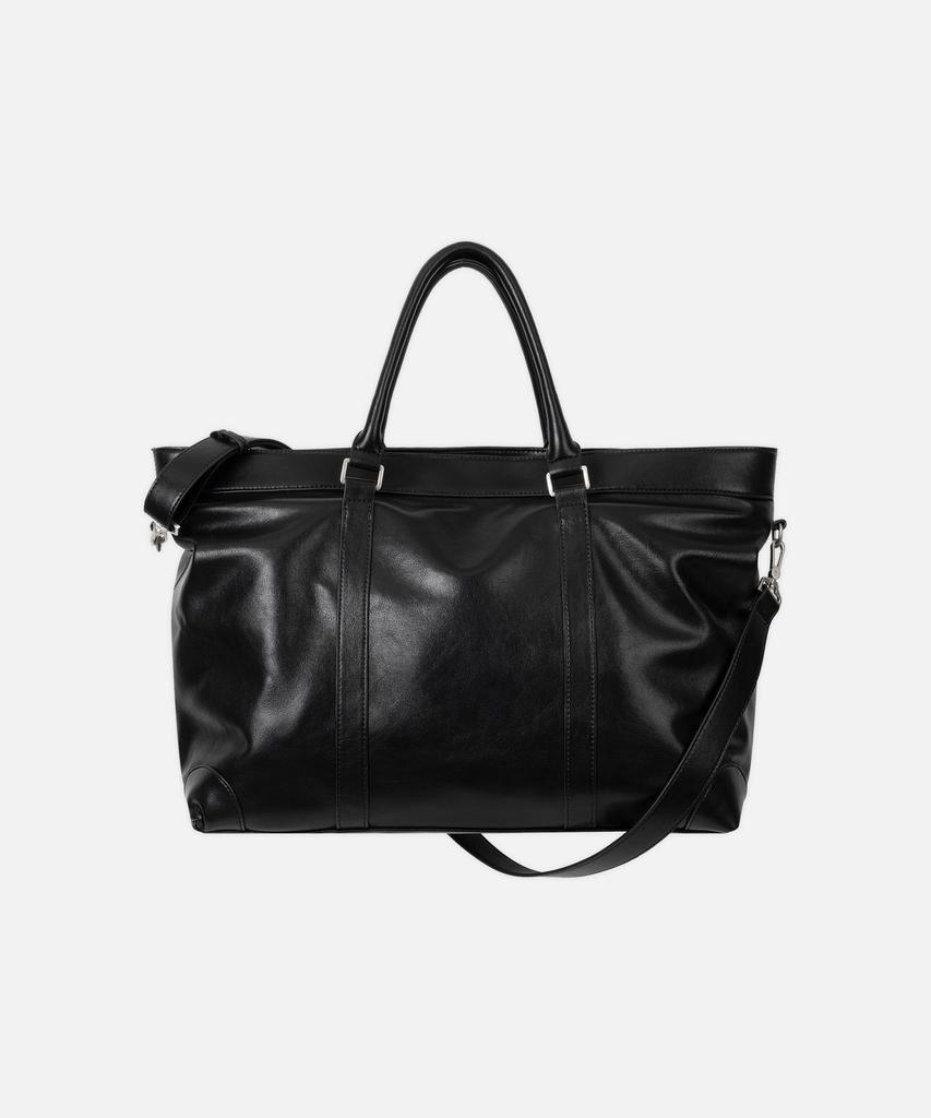 Draw Fit Vans Leather Crossbody Tote Bag [Black]
