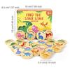 Dinosaurier-Zuordnungsspiel – Kinderpuzzle – Dinosaurier-Training für Konzentration und Gedächtnis – Lernspielzeug aus Holz für Kinder