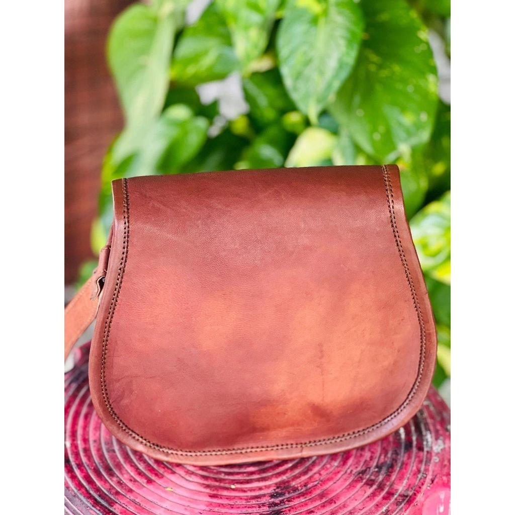 Borsa a tracolla da donna in pelle di capra, nuova borsa a tracolla, borsa marrone