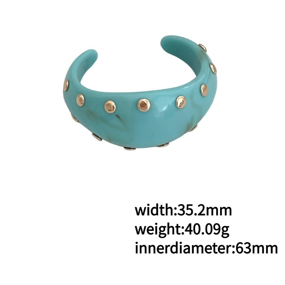 Rivet Resin Cuff Bracelet Irregular Chunky Bangle New Wide Cuff Bracelet Gifts
