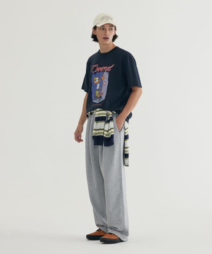 COVERNAT C Logo Wide Sweatpants Black