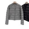 Autumn and winter new round neck white duck down light down jacket women's fashion small foreign style age-reducing short coat tide