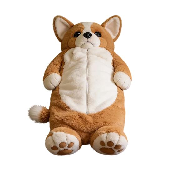 Sac de couchage en peluche enveloppe pour adultes Sac de sieste animal chien singe Tapis de sieste animal en peluche pour la maison le voyage le camping le temps froid hommes femmes
