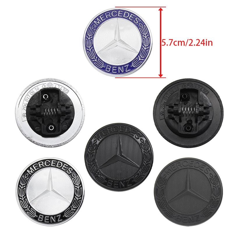 1Pcs 57mm Car Front Hood Logo Badge Emblem Bonnet Accessory For Mercedes Benz AMG W204 W205 W212 W213 W221 W177 W246 GLA CLA GLC IV5