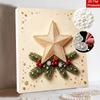 Premium Framed Pearl Art Kit with Christmas Star Pattern 5D Sparkling Bead Canvas DIY Relaxing Craft for Festive Home Wall Decor Gift